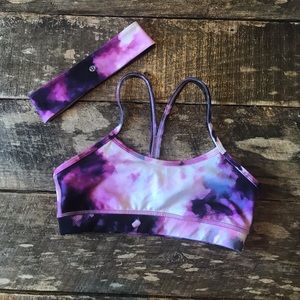 Lululemon flow Y bra & matching headband
